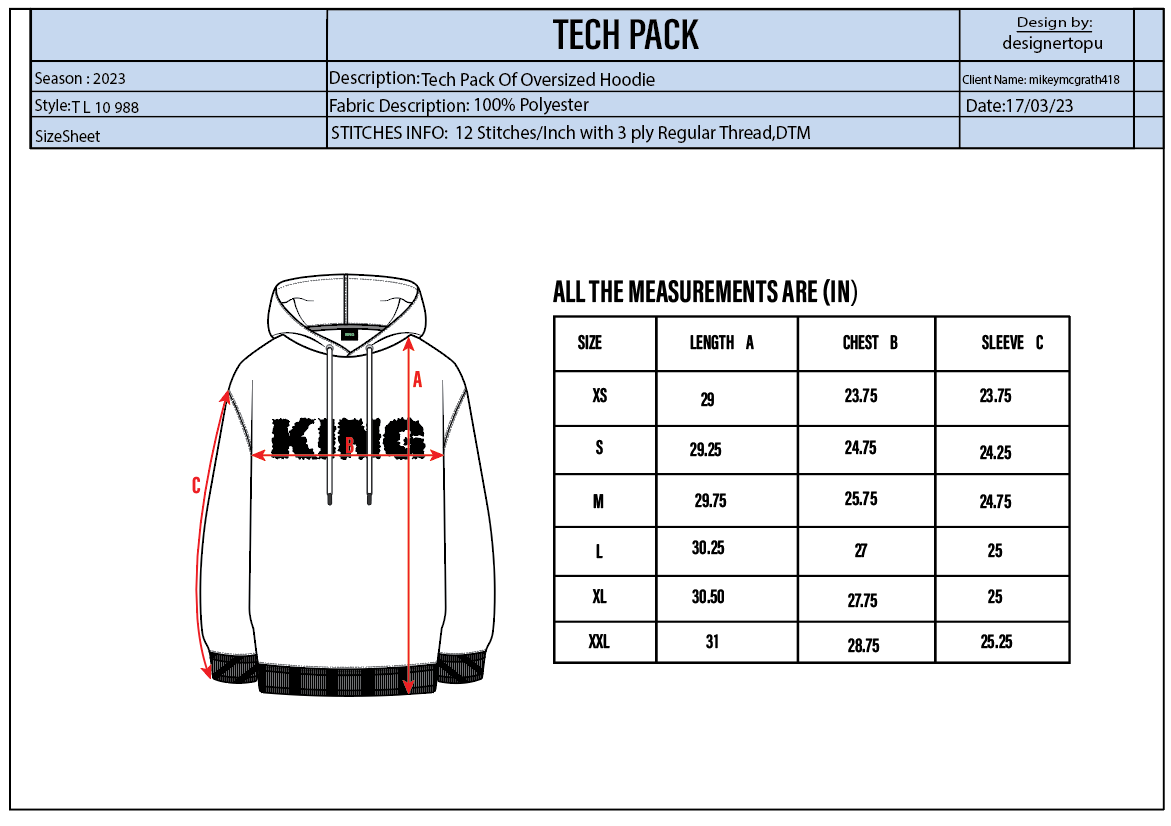 Red Fuzzy King Hoodie