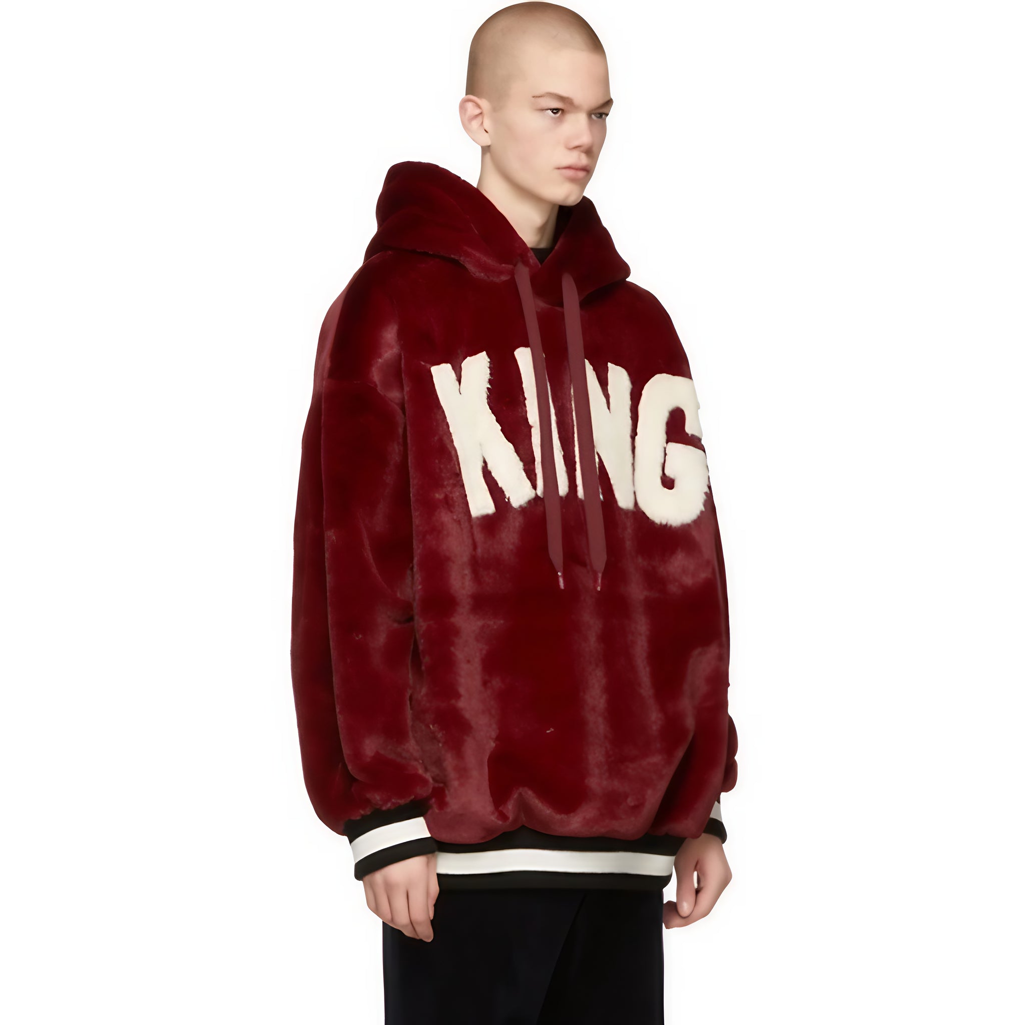 Red Fuzzy King Hoodie