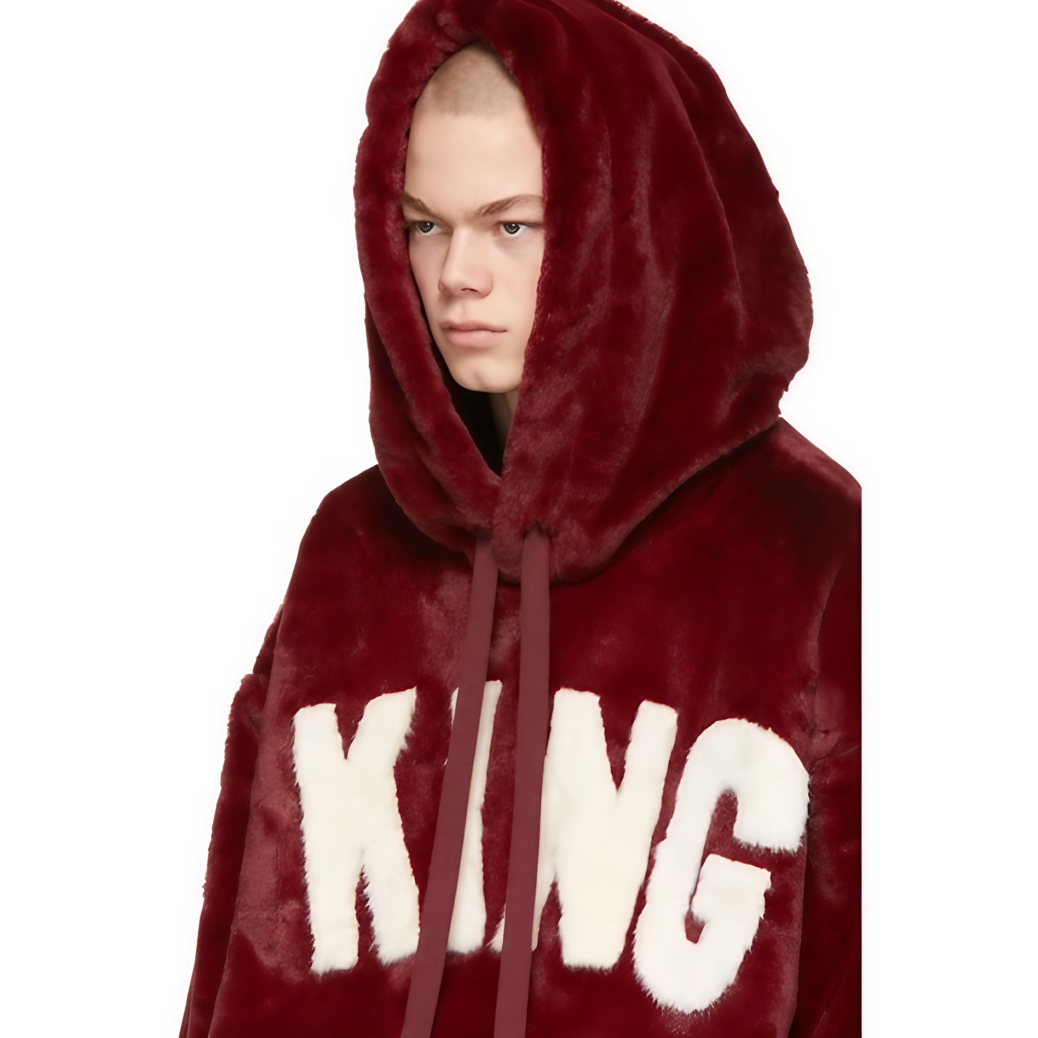 Red Fuzzy King Hoodie